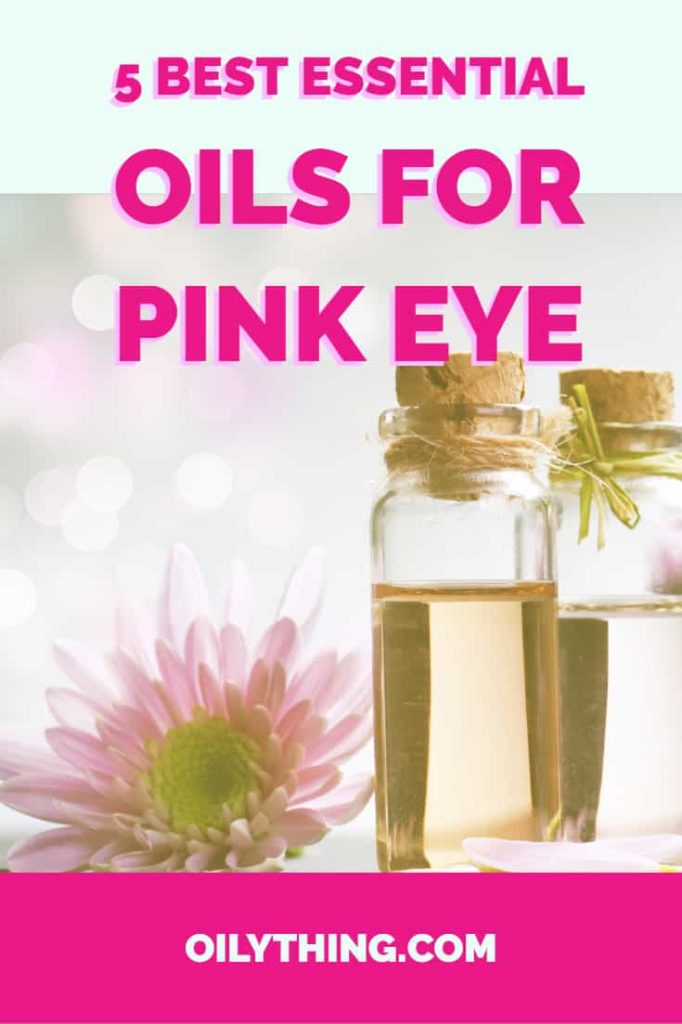 5 best essential oils for ping eye image for Pinterest pin