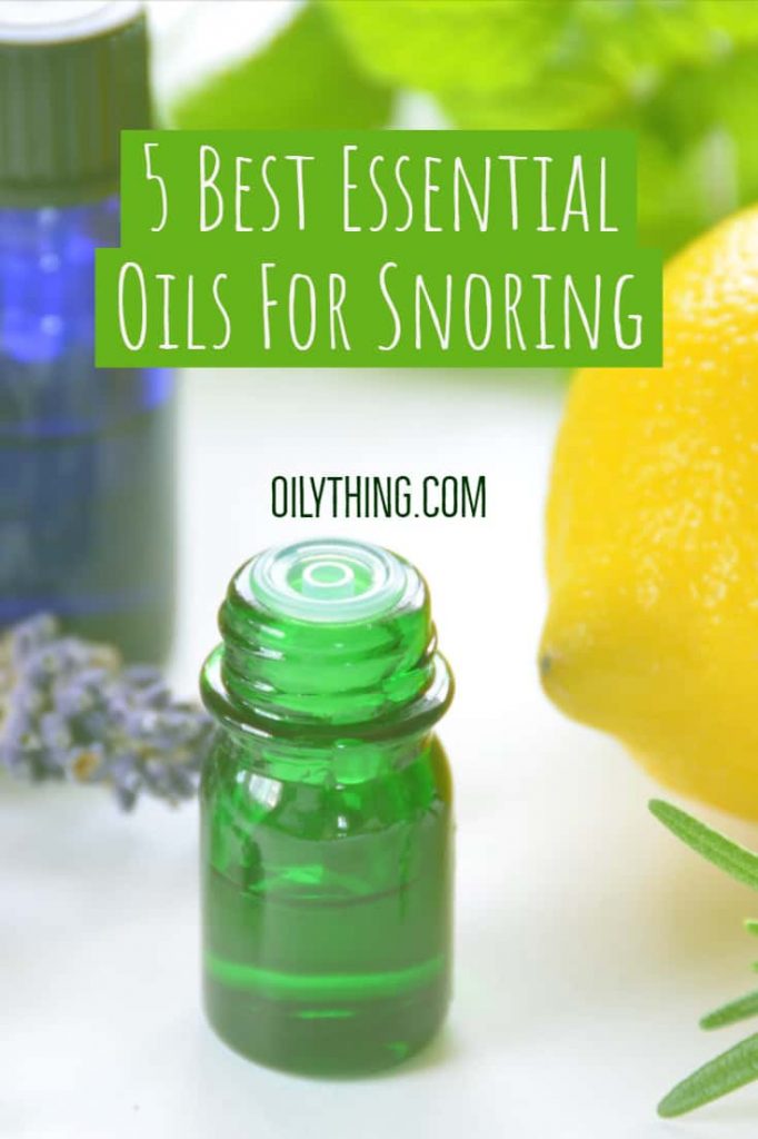 5 best essential oils for snoring image for Pinterest pin