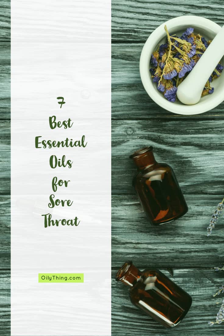 7 Best Essential Oils for Sore Throat pinterest image